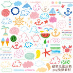 可爱蜡笔儿童涂鸦