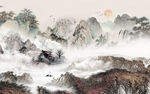 国画高端山水画 TIF分层图