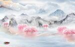 石纹客厅山水 tif文件
