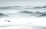 意境 现代客厅山水 tif文件
