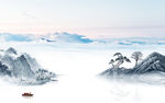 中式客厅新山水画 TIF分层