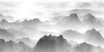 水墨山