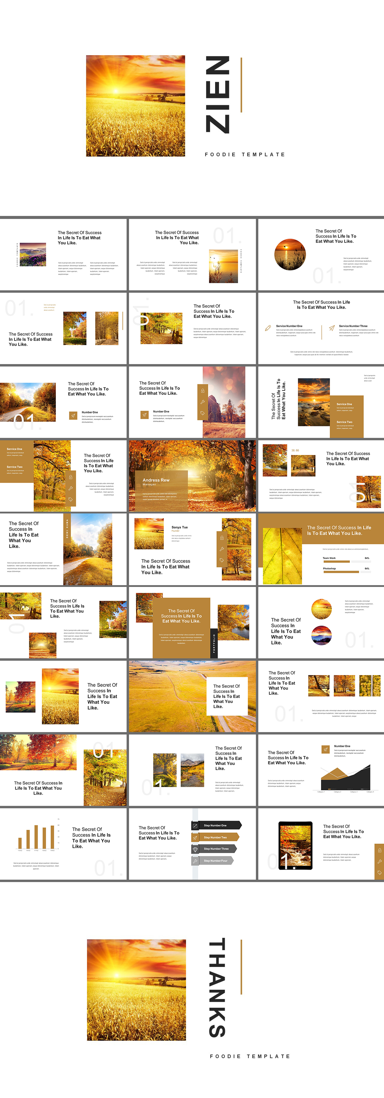 秋日旅游相册PPT