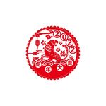 中国传统2022虎年窗花剪纸