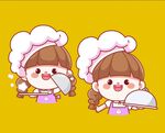 卡通美女厨师