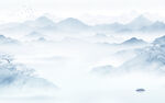 中国风山水背景墙画 tif分层