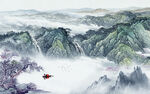 国画 客厅新山水画 TIF分层