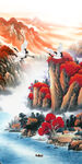 国画风景玄关山水 TIF分层