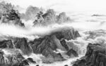 中式 灰色风景山水 TIF分层