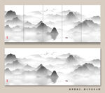 新中式山水装饰画