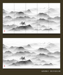 新中式意境水墨山水画
