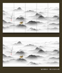 大堂山水画 