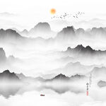 中式抽象山水
