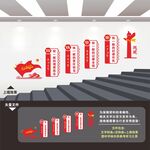 公安局派出所警营楼梯楼道文化墙
