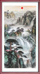 竖幅山水画