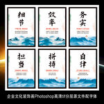 企业文化励志标语展板装饰画墙贴