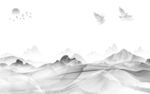 意境灰色山水图 TIF分层画