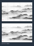 抽象新中式山水画