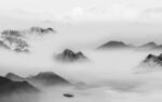 大气灰色简约山水 文件分层 