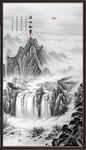 高山流水山水画