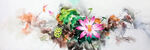 荷花壁画