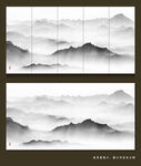 新中式水墨山水画