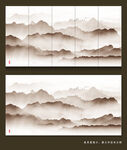 禅意抽象山水画