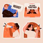 潮牌人物插画图案