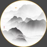 抽象水墨山水