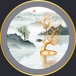 新中式圆形装饰画