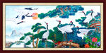 壁画 松鹤延年