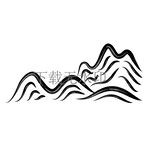 手绘山
