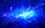闪电星空