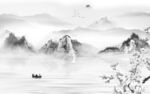 新品灰色客厅山水 TIF文件