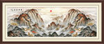 旭日东升山水