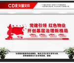 红色物业文化墙