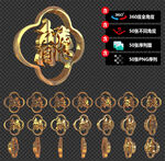 2022虎年成语黄金立体文字