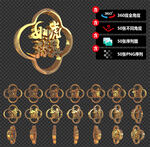 2022虎年书法艺术黄金文字