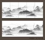 现代轻奢抽象山水画