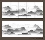 新中式水墨抽象现代山水画