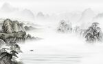 古风山水大气墙画 TIF文件