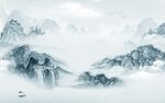 现代山水大气墙画 TIF文件