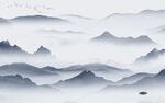高档风景山水墙画 TIF分层