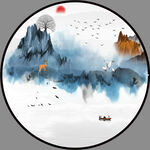 水墨山水画 