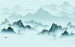 蓝色客厅新山水画 TIF分层