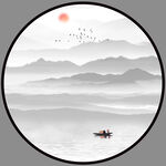 水墨山水画