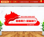凝心聚力砥砺前行文化墙
