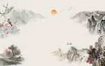 最新山水背景新画 tif分层
