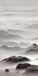 竖幅山水画