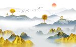 新中式背景墙